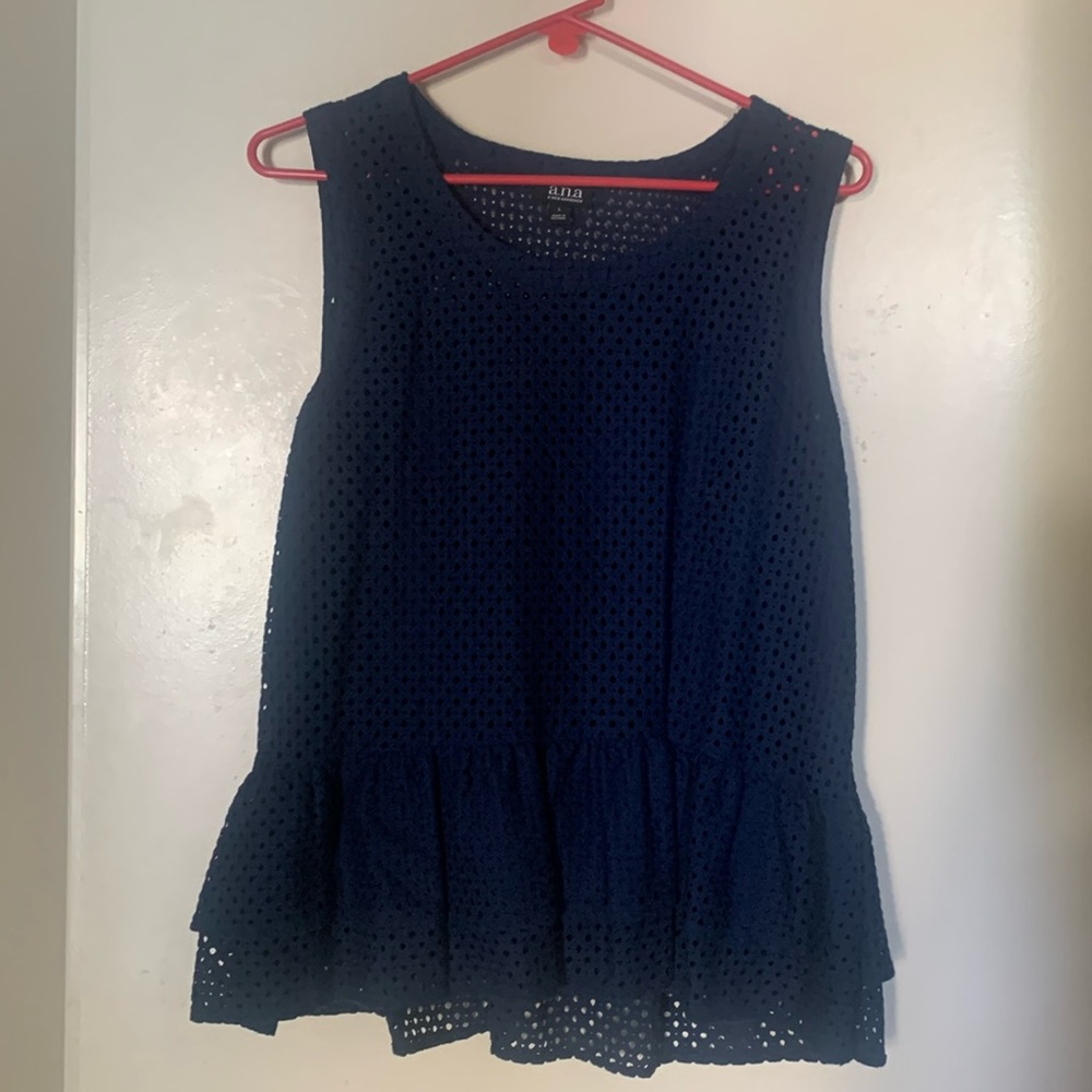 a.n.a blue blouse size L